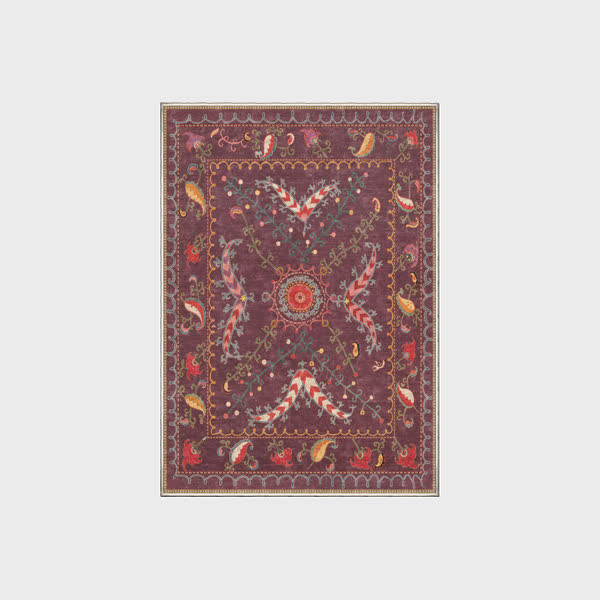 Retro Paisley Washable Durable Anti-slip Area Rug