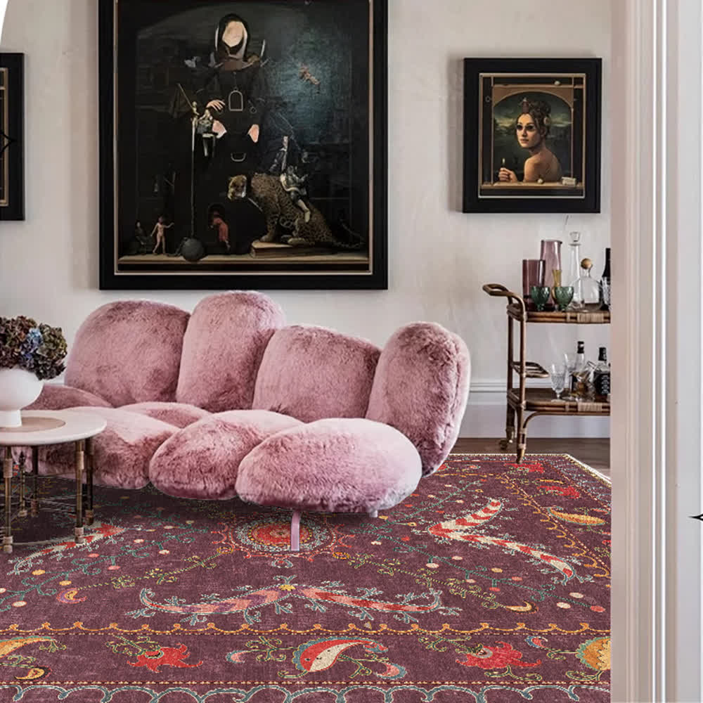 Retro Paisley Washable Durable Anti-slip Area Rug