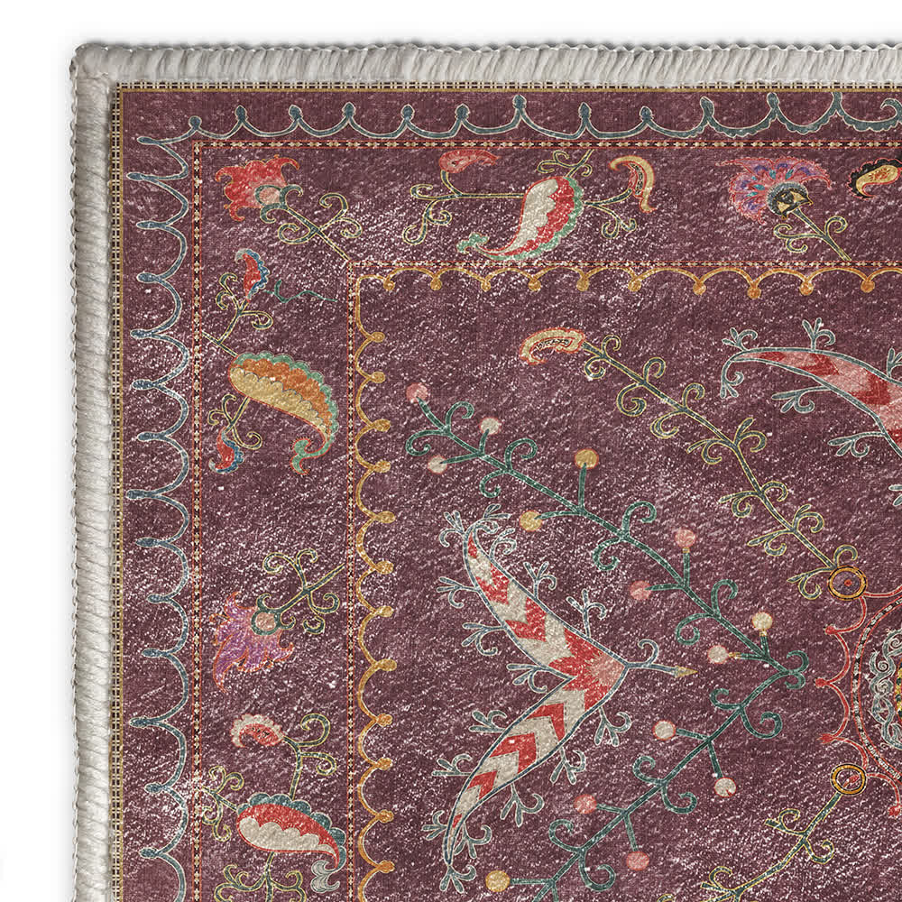 Retro Paisley Washable Durable Anti-slip Area Rug