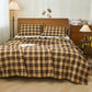 Cotton Yarn Vintage Plaid Quilt