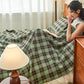 Cotton Yarn Vintage Plaid Quilt