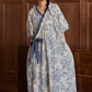 Country Style Padded Tie Nightgown with Pocket
