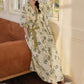 Pastoral Padded Short Sleeve Tie-Back Nightgown with Pocket