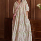Elegant Floral Print Tie-Back Nightgown with Pocket