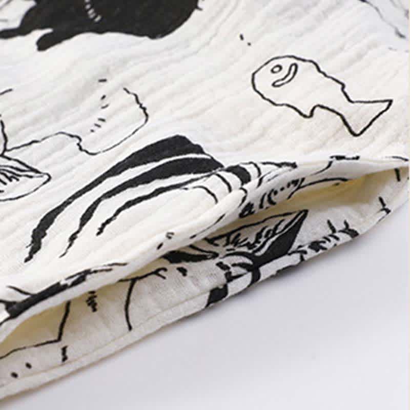 Country Style Padded Tie Nightgown with Pocket - image 10