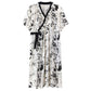 Country Style Padded Tie Nightgown with Pocket