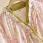 Rose Print Cotton Gauze Asymmetric Front Loungewear Set