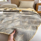 Simple Printed Cotton Layers Gauze Reversible Coverlet