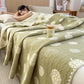 Pumpkin Print Cotton Layers Gauze Reversible Coverlet