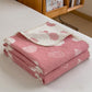 Pumpkin Print Cotton Layers Gauze Reversible Coverlet