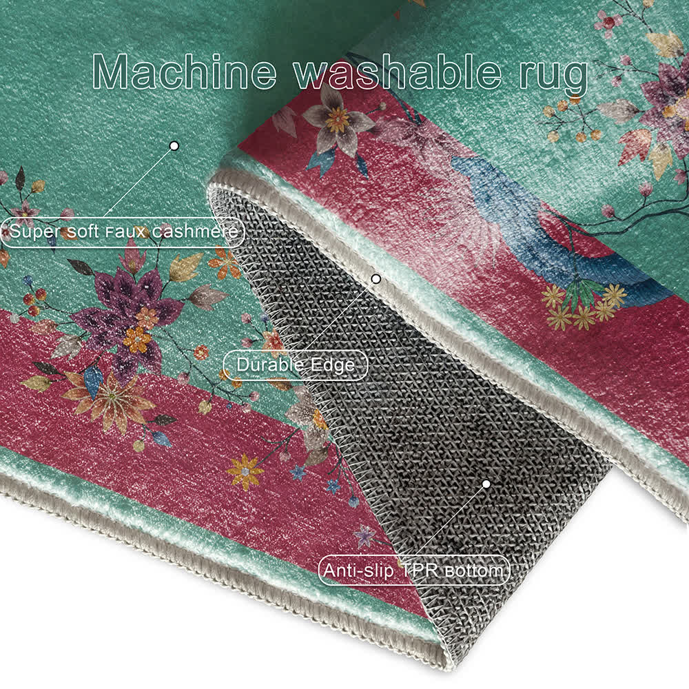 Elegant Floral Soft Anti-slip Area Rug