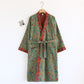 Vintage Yarn-dyed Floral Jacquard Cotton Bathrobe