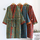 Vintage Yarn-dyed Floral Jacquard Cotton Bathrobe