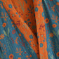 Vintage Yarn-dyed Floral Jacquard Cotton Bathrobe