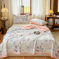 Elegant Floral Double Layer Gauze Summer Quilt - image 2