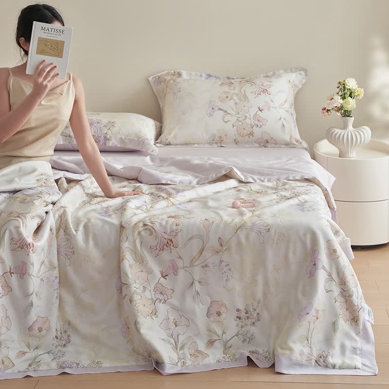 Fresh Floral Summer Soft Bedding Set(4pcs)