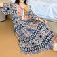 Plus Size Long Sleeve Ethnic Style Nightdress