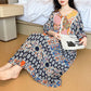 Plus Size Long Sleeve Ethnic Style Nightdress