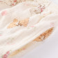Cartoon Print Short Sleeve Bra Free Pajama Set