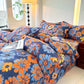 Retro Daisy Soft Cotton Gauze Bedding Set(4PCS)
