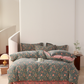 Elegant Floral Cotton Reversible Bedding Set(4PCS)
