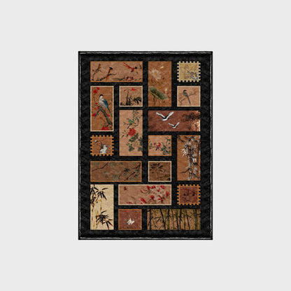 Floral Bird Soft Anti-slip Washable Area Rug