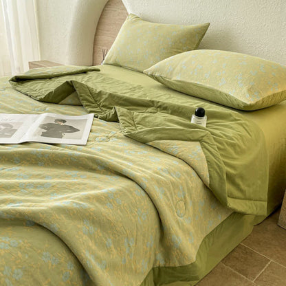 Luxurious Cotton Three-layer Jacquard Summer Quilt - Bedding Set - Queen - image 1