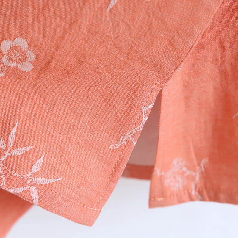 Vintage Cotton Yarn-dyed Jacquard Long Sleeve Loungewear