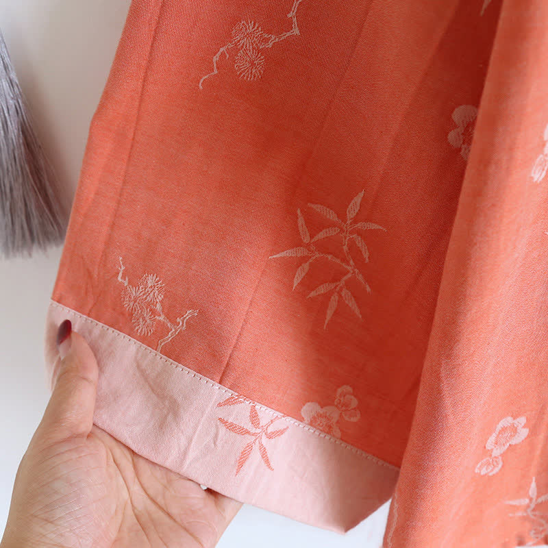 Vintage Cotton Yarn-dyed Jacquard Long Sleeve Loungewear