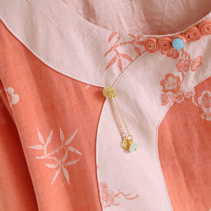 Vintage Cotton Yarn-dyed Jacquard Long Sleeve Loungewear