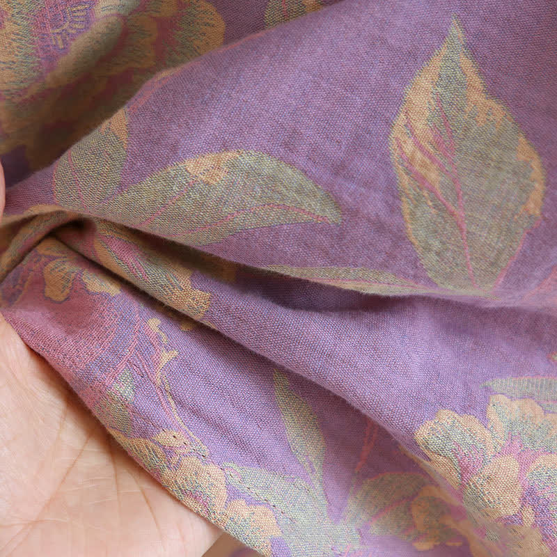 Cotton Yarn-dyed Retro Short-sleeve Loungewear Set