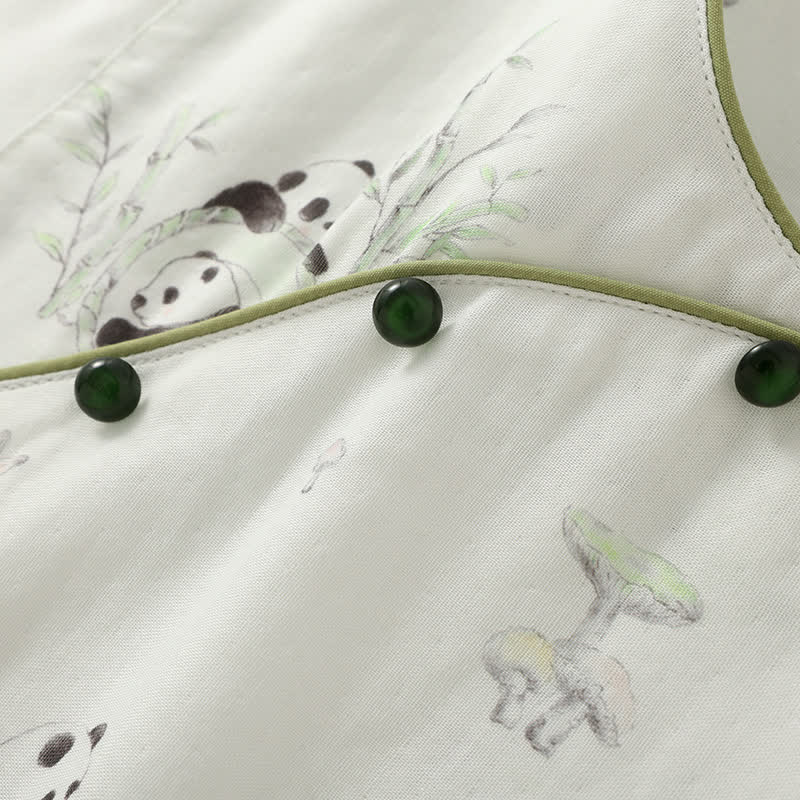 Bamboo Fiber Rural Panda Pajama Set