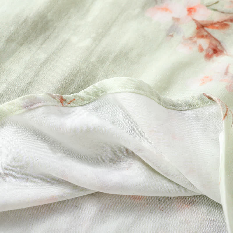 Plum Blossom Bamboo Fiber Pajama Set