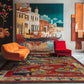 Oriental Landscape Foldable Anti-slip Area Rug