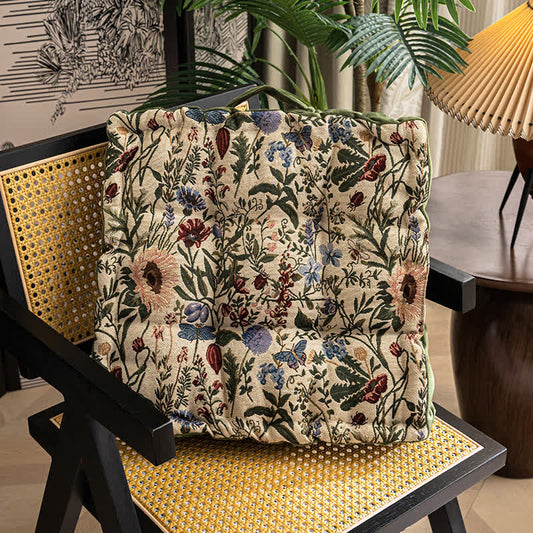 Jacquard Floral Soft Seating Cushion