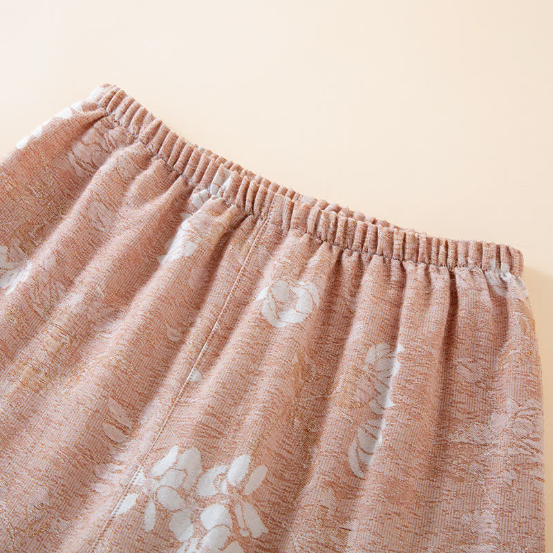 Yarn-dyed Cotton Vintage Jacquard Bead Button Loungewear