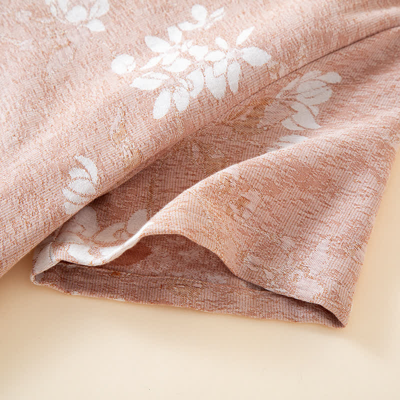 Yarn-dyed Cotton Vintage Jacquard Bead Button Loungewear