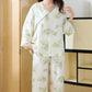 Knotted Buttons Refresh Floral Loungewear Set