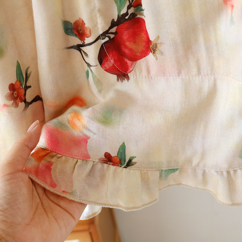Pomegranate Print Bamboo Cotton Loungewear