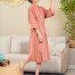 Floral Cotton Double-layer Gauze Yarn-dyed Jacquard Bathrobe