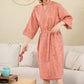 Floral Cotton Double-layer Gauze Yarn-dyed Jacquard Bathrobe