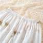Vintage Bamboo Print Cotton Gauze Beaded Button Loungewear Set - image 10