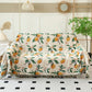 Lemon Print Cotton Gauze Tassel Reversible Quilt