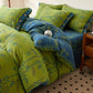Bamboo Plant Cotton Gauze Reversible Bedding Set (4PCS)  - image 1