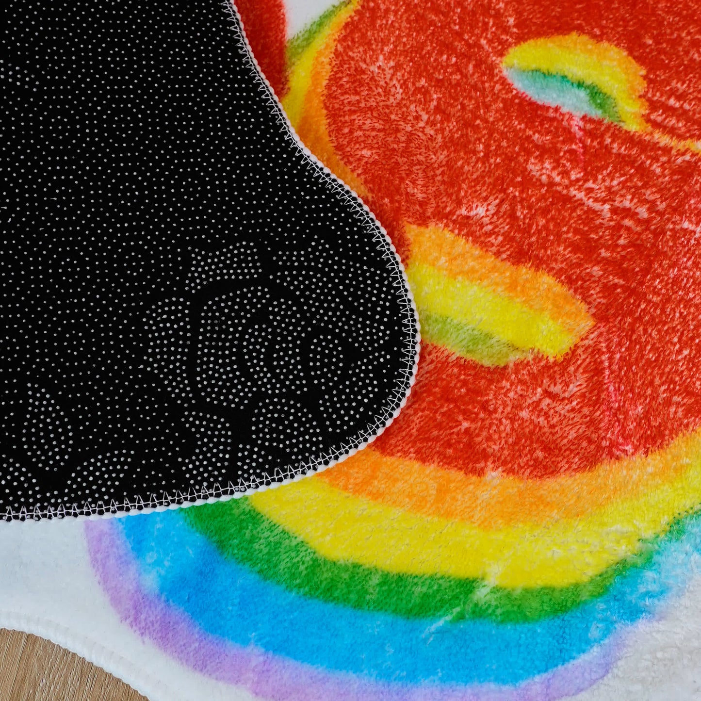 Rainbow Letters Soft Fleece Non-slip Bath Mat
