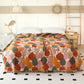 Maple Leaf Cotton Gauze Reversible Blanket
