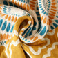 Striped Floral Cotton Gauze Reversible Blanket