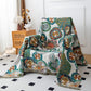 Plant Print Cotton Gauze Reversible Blanket