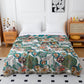 Plant Print Cotton Gauze Reversible Blanket