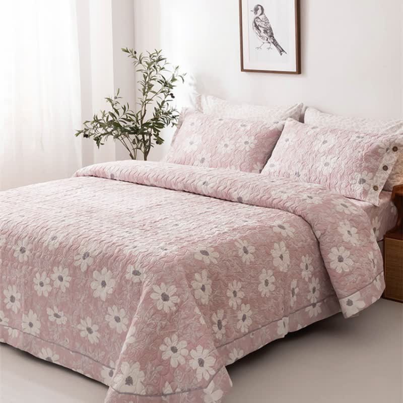 Country Style Floral Cotton Quilt